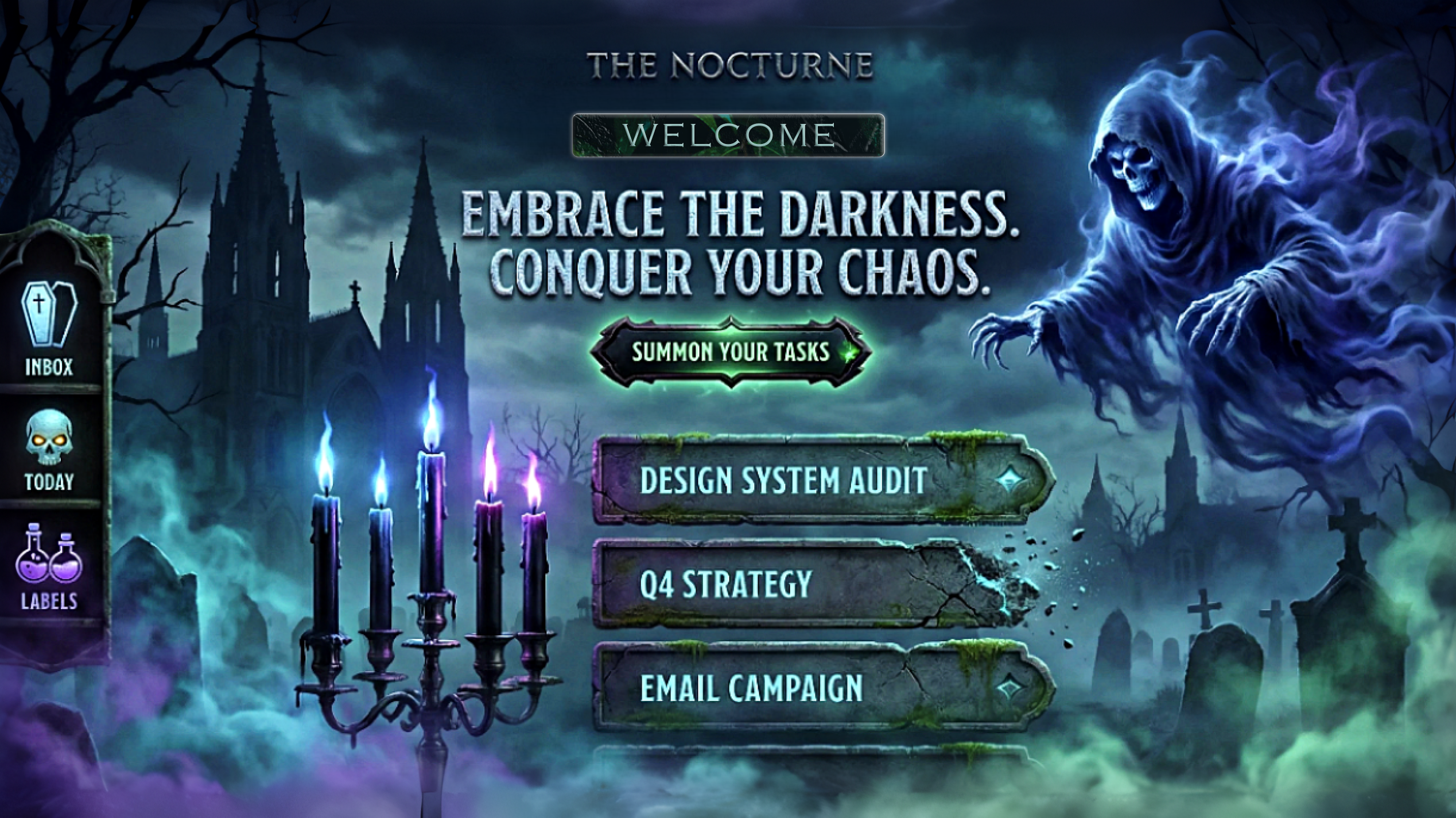 Nocturne atmospheric background